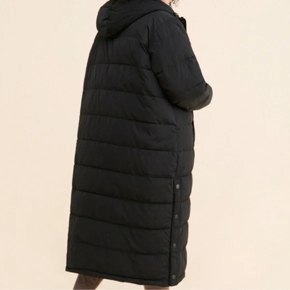Free People X Universal Standard Everest Black Long Puffer Coat - Picture 7 of 13